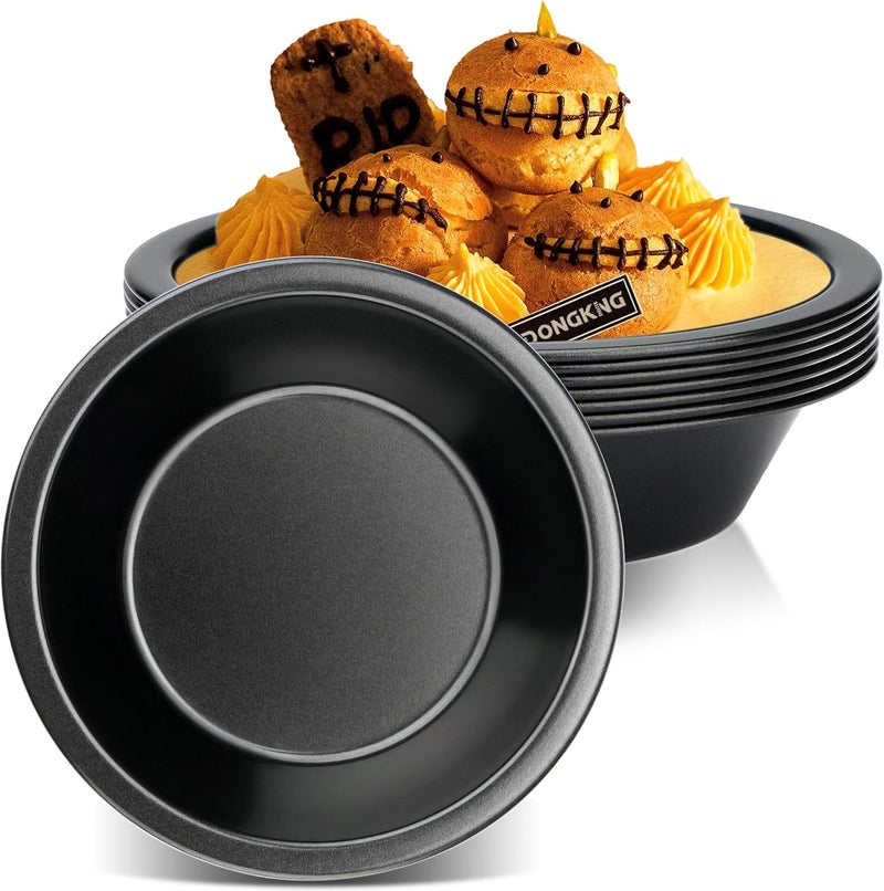 AmDONGKING 5 inch Pie Tins, 8 Pack Mini Pie Pan for Oven and Instant Pot Baking - Image 1
